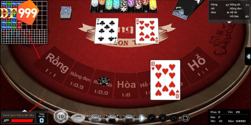 Rồng hổ tại sảnh casino trực tuyến